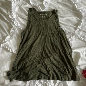 Camp green tank top